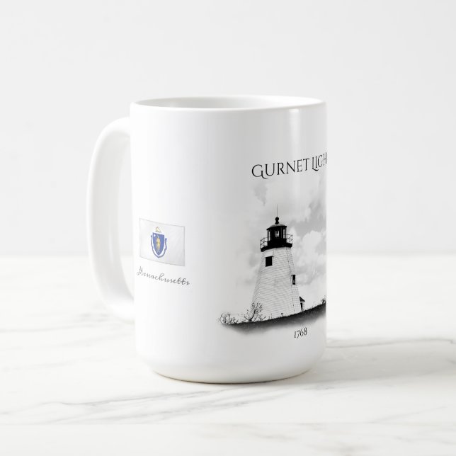 Caneca De Café Plymouth (Gurnet) Light (Frente Esquerda)