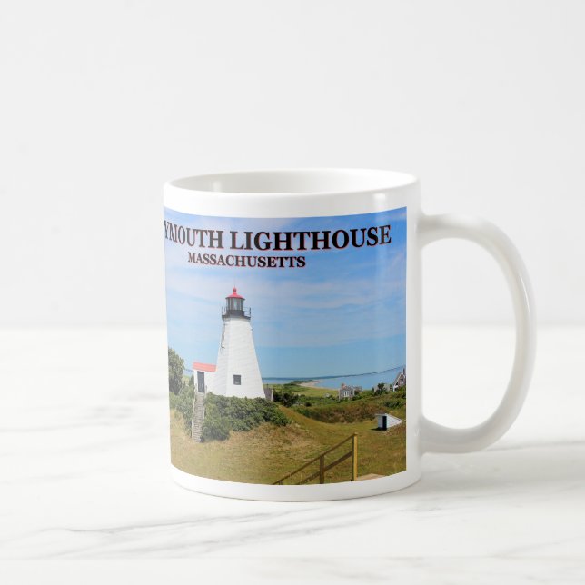 Caneca De Café Plymouth Lighthouse, o Gurnet, Massachusetts Mug (Direita)