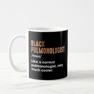Caneca De Café Pneumologista Negro Definição Respiratória Engraça