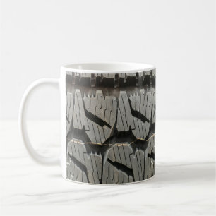 Caneca De Café Pneus velhos de automóveis Black Road