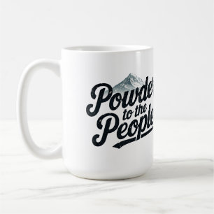 Caneca De Café "Pó para o Povo" Snowboard & Esqui Retro