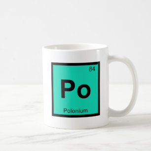 Caneca De Café Po - Símbolo de Mesa Periódica de Química do Polôn