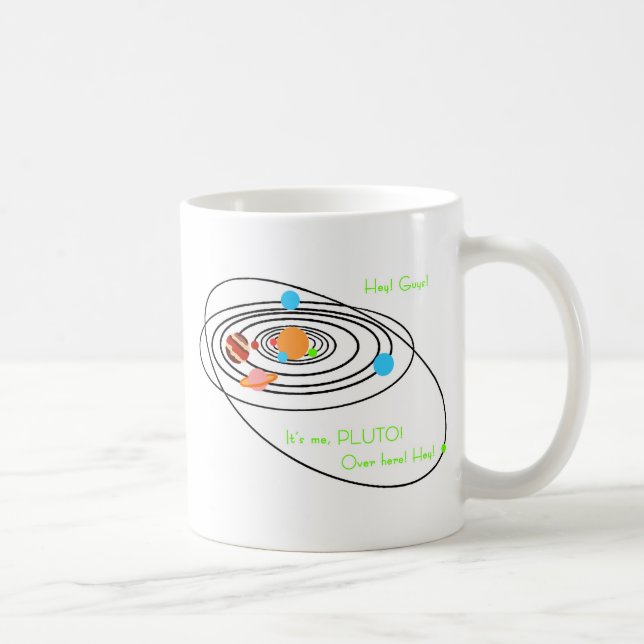 Caneca De Café Pobres pluto dos planetas (Direita)