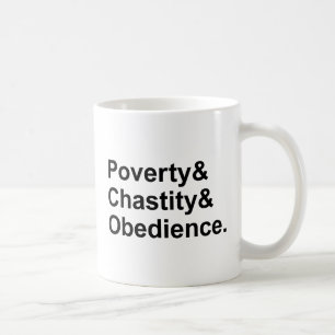 Caneca De Café Pobreza Castidade Obediência Votos Monásticos