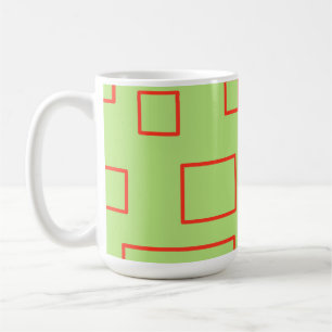 Caneca De Café Pocorn Anime Vermelhos Retângulos