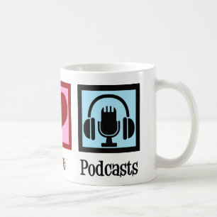 Caneca De Café Podcasts do Amor pela Paz
