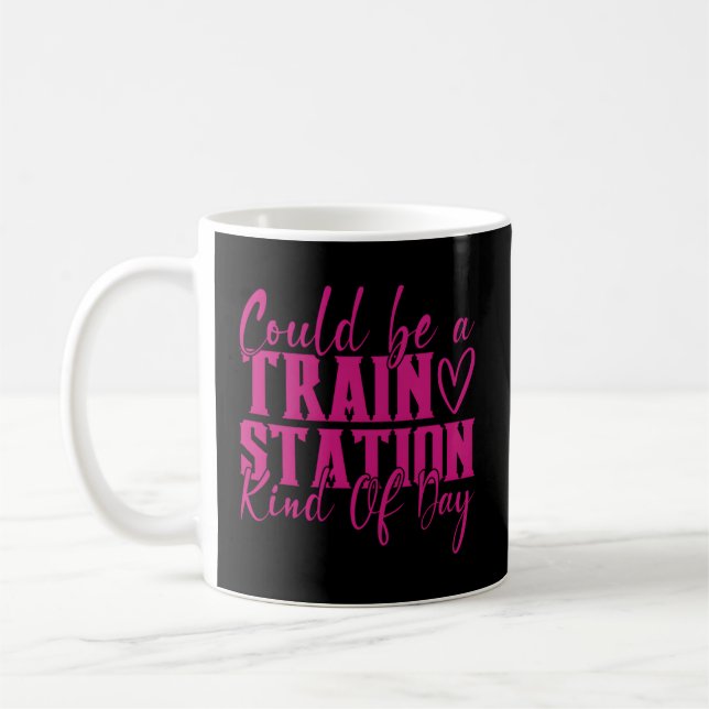 Caneca De Café Pode Ser Um Dia De Estação De Comboio (Esquerda)