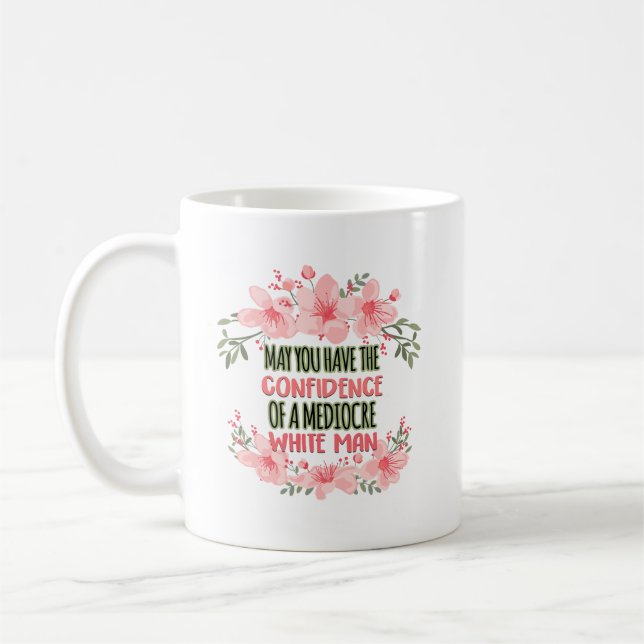 Caneca De Café Pode Ter Confiança no Homem Branco Mediocre (Esquerda)
