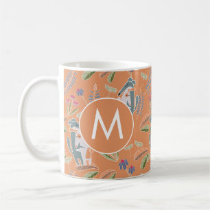 Caneca De Café Podenco personalizado Galgo Cute Girly Coral Rosa 