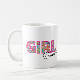 Caneca De Café Poder da Menina | Girassas rosadas Lindas