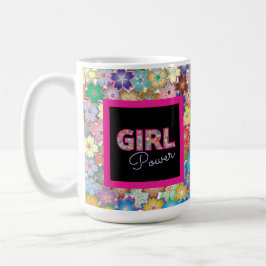 Caneca De Café Poder da Menina | Girassas rosadas Lindas