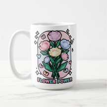 Poder das Flores Desenho Simples Colorido em Carto