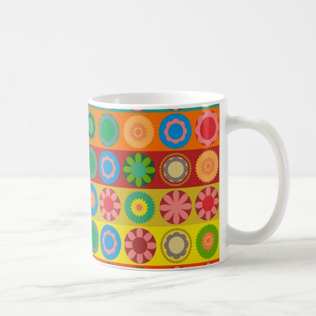 Caneca De Café Poder das Flores em Fileiras (Direita)