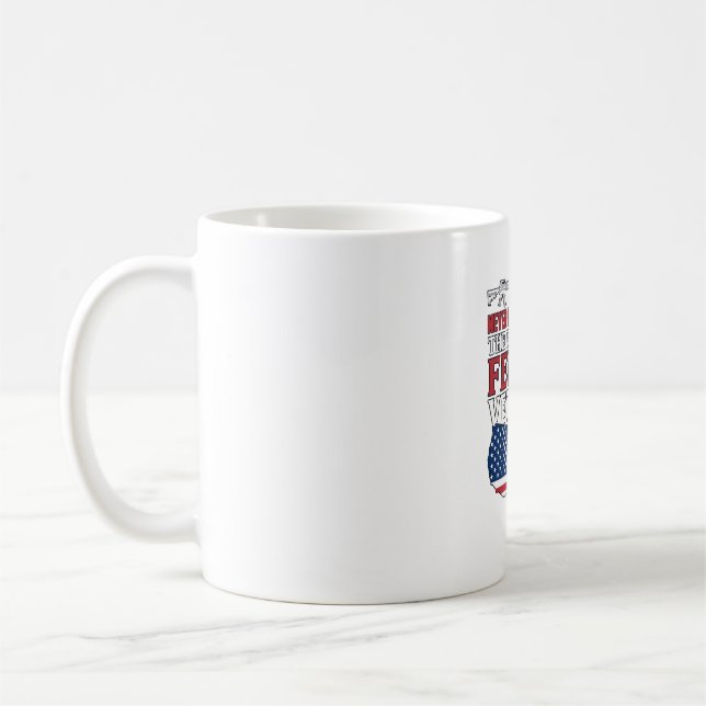 Caneca De Café Poder de Veterana Patriota Desenho de Camisa Vinta (Esquerda)