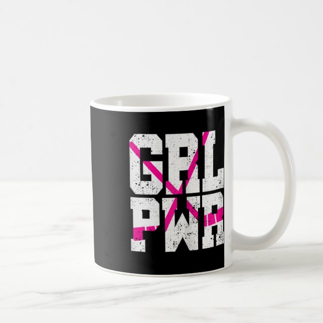 Caneca De Café Poder Feminino no Hóquei em Campo Hóquei no Gelo S (Direita)