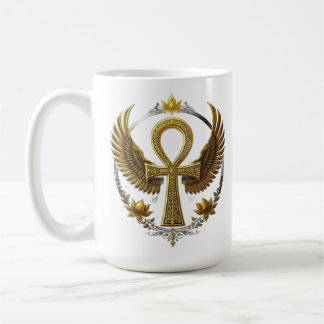 Caneca De Café Poder Majestoso Ankh Sagrado Patrimônio Egípcio