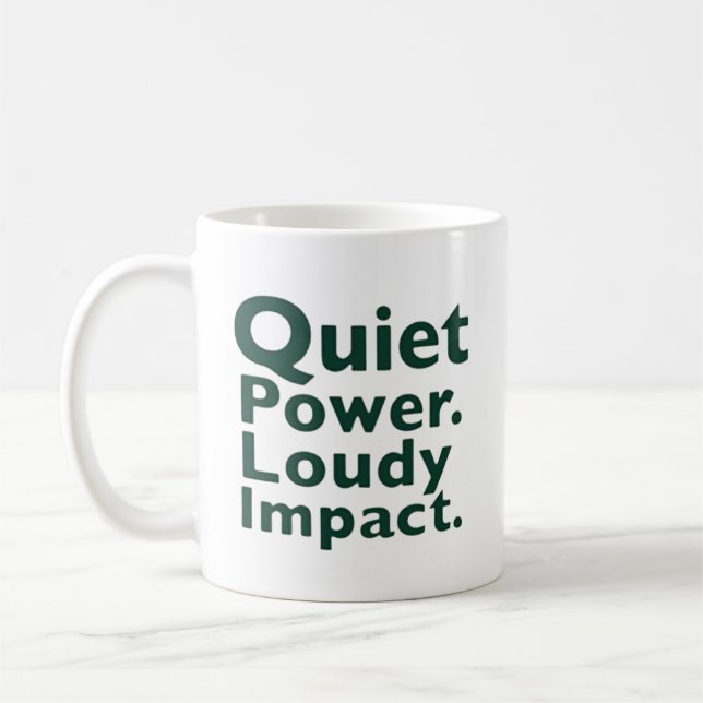 Caneca De Café Poder Silencioso. Impacto Forte. (Esquerda)
