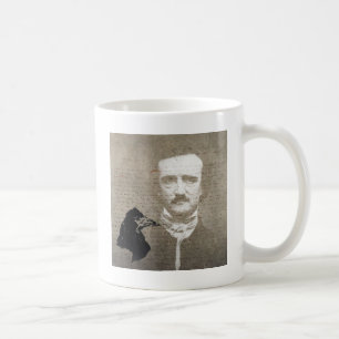 Caneca De Café Poe E Raven Grunge Digital Art