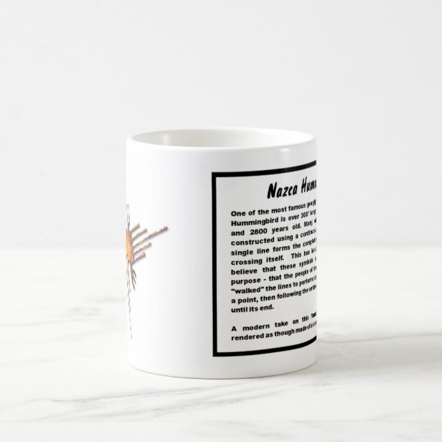 Caneca De Café Poeira de canivete Nazca Hummingbird (Centro)