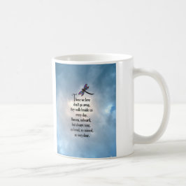 Caneca De Café Poema "assim amado" da libélula