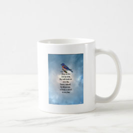 Caneca De Café Poema "assim amado" do Bluebird
