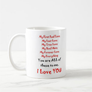Caneca De Café Poema de Amor para sempre