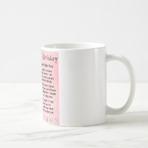 Caneca De Café Poema do amigo - aniversário de 40 anos