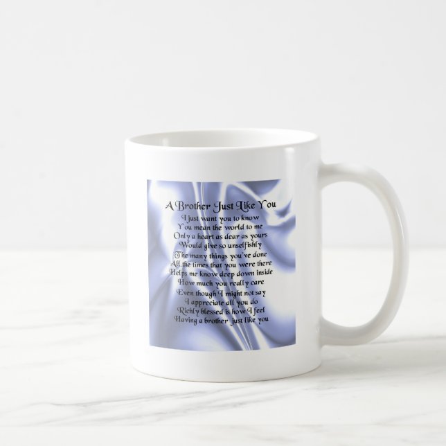 Caneca De Café Poema do irmão - seda azul (Direita)