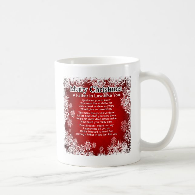 Caneca De Café Poema do sogro - design do Natal (Direita)