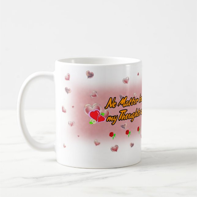 Caneca De Café Poesia e bolhas em cerâmica branca (Esquerda)