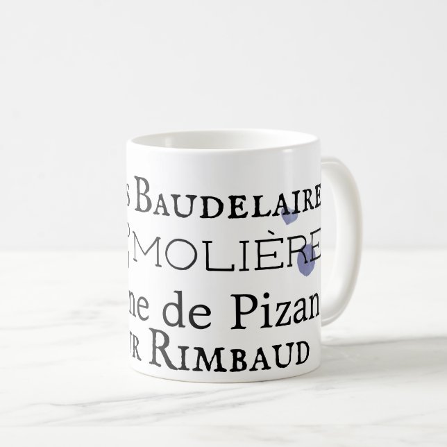 Caneca De Café Poetas Franceses Café Mug (Frente Esquerda)