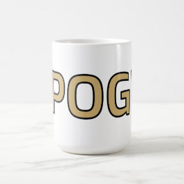 Caneca De Café Pog! Text Mug - Luca Kaneshiro Fanart