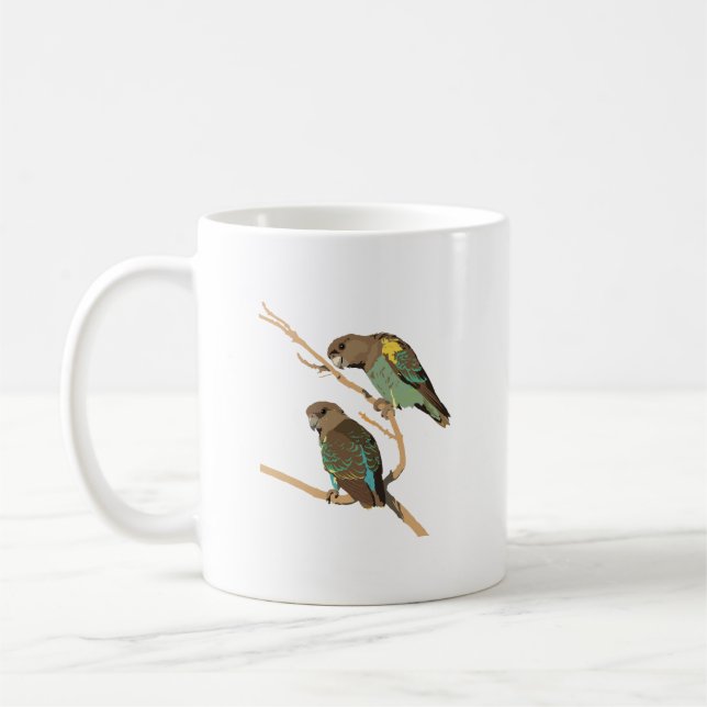 Caneca De Café Poicephalus Senegal Parrots (Esquerda)