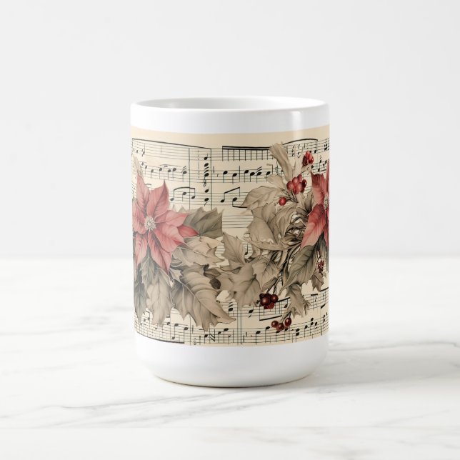 Caneca De Café Poinsétia Vintage  (Centro)