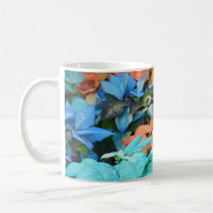 Caneca De Café Póinsettia café de natal colorida
