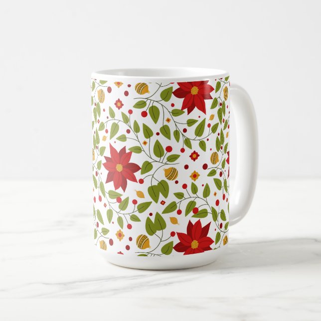 Caneca De Café Poinsettia Paradise (Frente Esquerda)