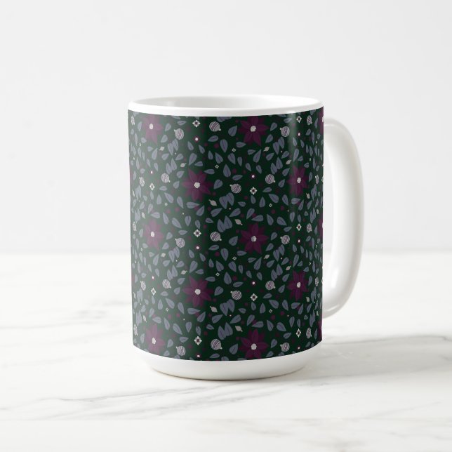 Caneca De Café Poinsettia Paradise Café Mug Dark (Frente Esquerda)