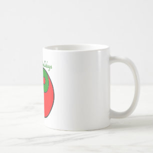 Caneca De Café Poinsettia Yin Yang de Natal