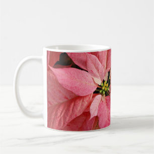 Caneca De Café Poinsettias de natal vermelho