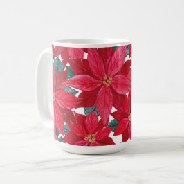 Caneca De Café Poinsettias Winter Shelter