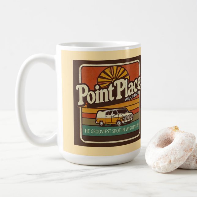 Caneca De Café Point Place Wisconsin (Com Donut)