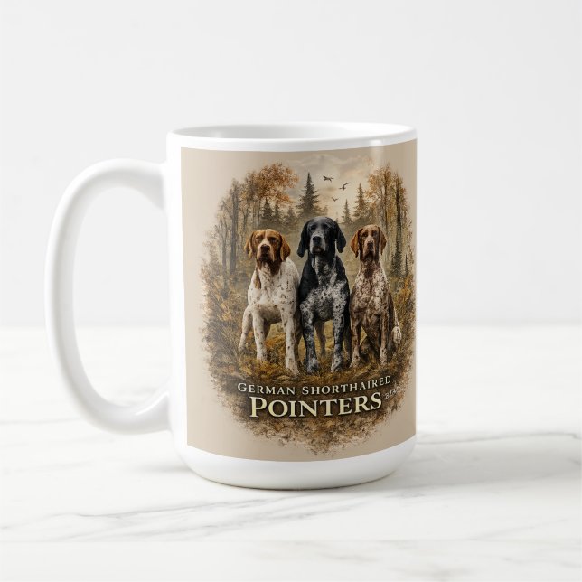 Caneca De Café Pointer Alemão de Pelo Curto (Esquerda)