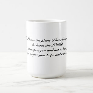 Caneca De Café Pois sei os planos que tenho para você.