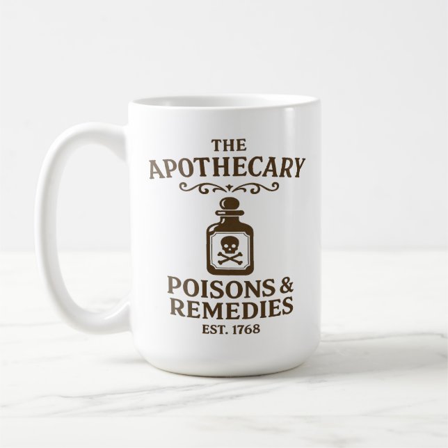Caneca De Café Poisons & Remedies Coffee Mug – Apothecary-Style (Esquerda)