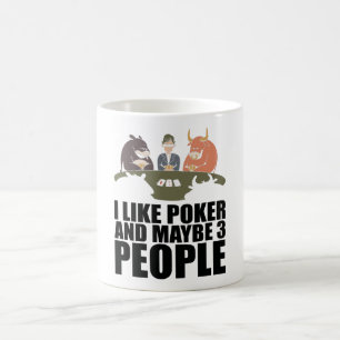 Caneca De Café Poker - Eu Gosto De Poker E Talvez 3 Pessoas