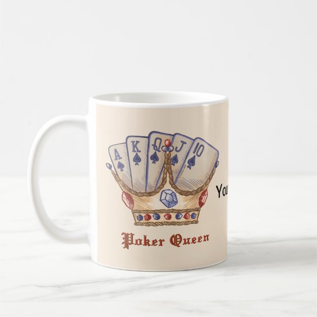 Caneca De Café Poker Queen (Esquerda)