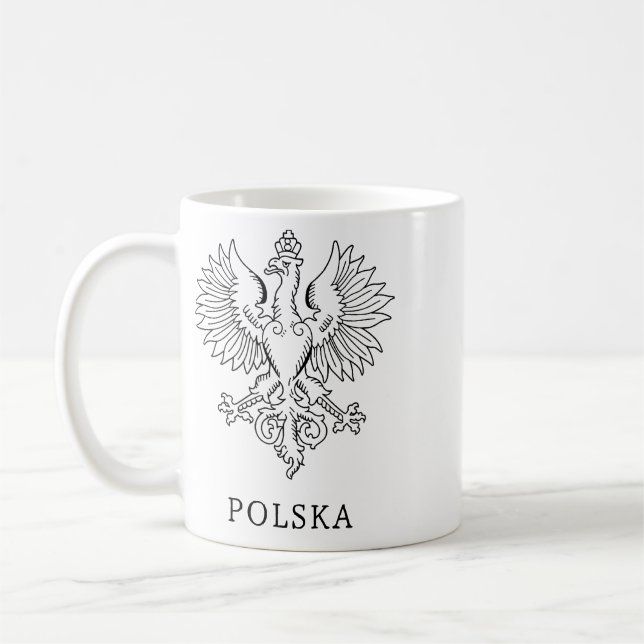 Caneca De Café Poland's White Eagle Contemporary State Emblem  (Esquerda)