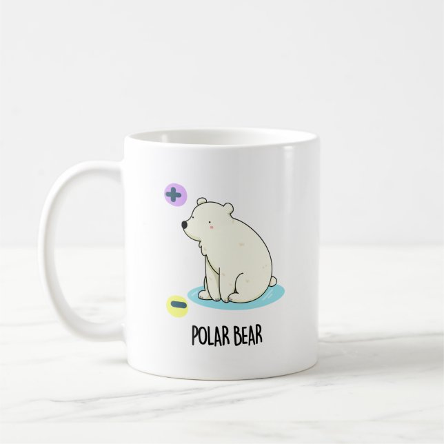 Caneca De Café Polar Bear Engraçado Ciência (Esquerda)