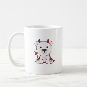Caneca De Café Polar Bear Halloween Feiticeiras do Diabo Bonito