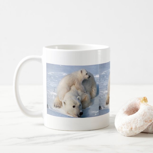 Caneca De Café Polar Bear Mug (Com Donut)